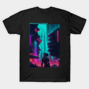 Neon Cyberpunk City T-Shirt